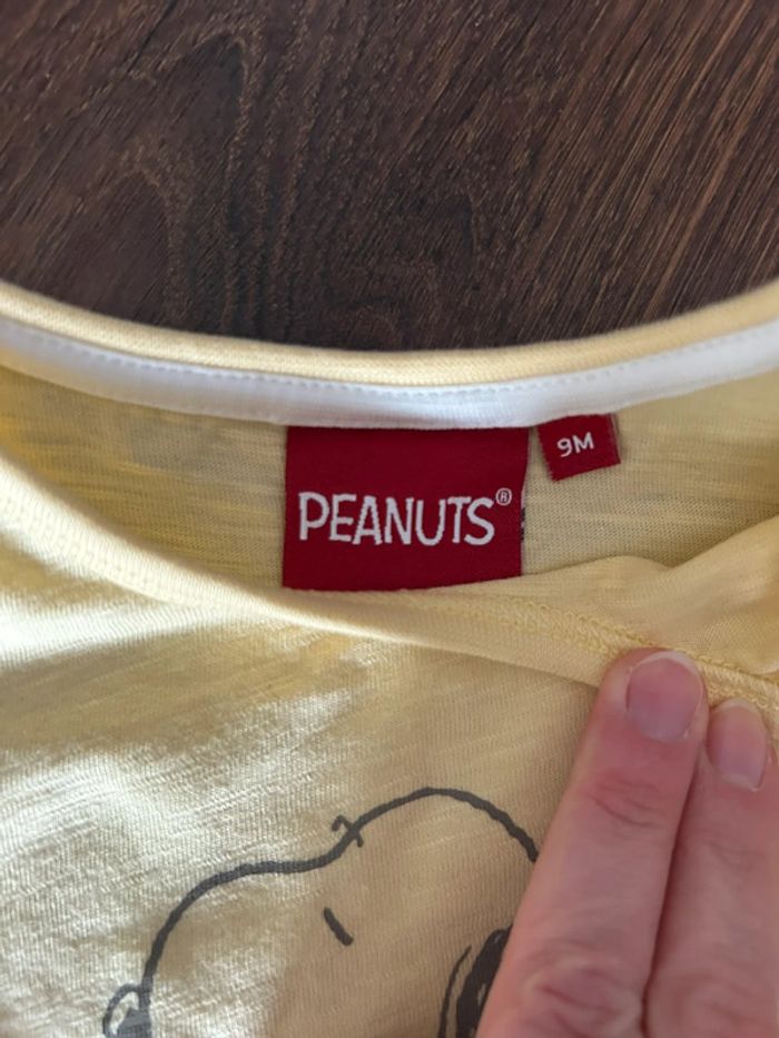 T-shirt Peanuts Snoopy 9 mois 71 cm jaune - photo numéro 2