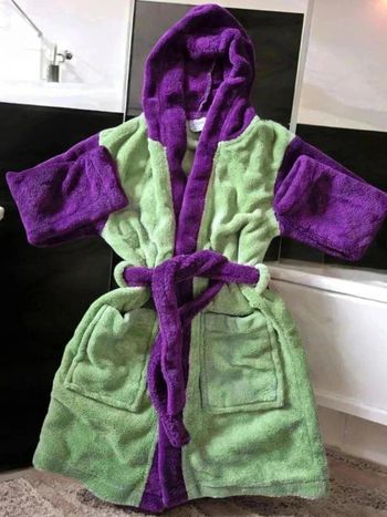 Peignoir vert violet 🌹 4/5 ans 🌹