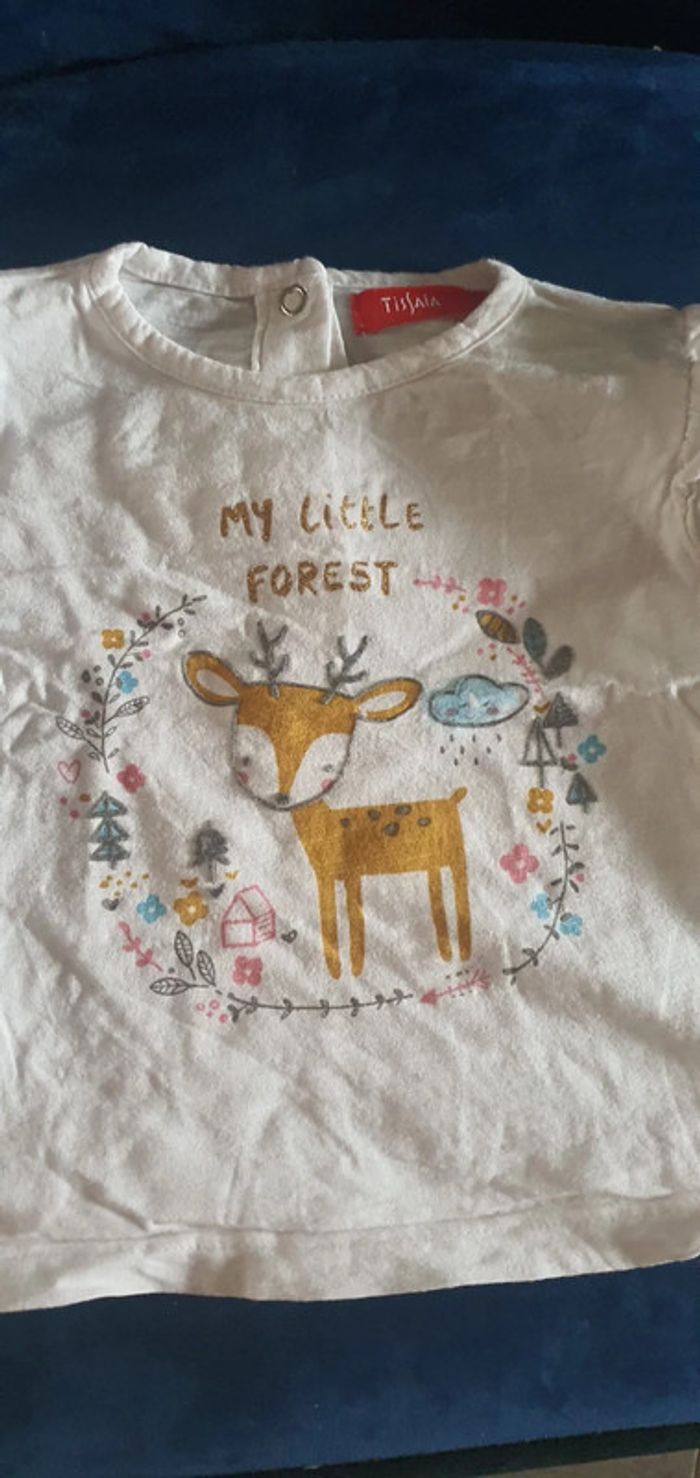 Tee shirt blanc manche longue tissaia 9mois