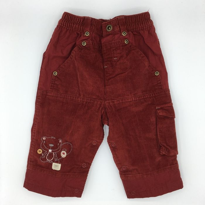 Pantalon bébé garçon 12 mois velours rouge - photo numéro 8