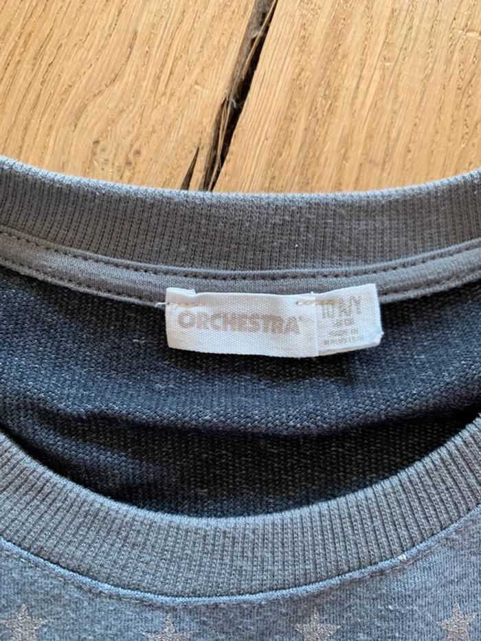 Robe manches courtes grise motifs étoiles fille 10 ans Orchestra - photo numéro 3