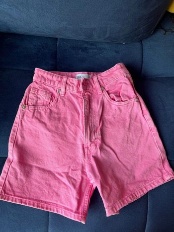 Zara short en jean rose