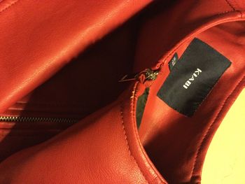 veste imitation cuir rouge