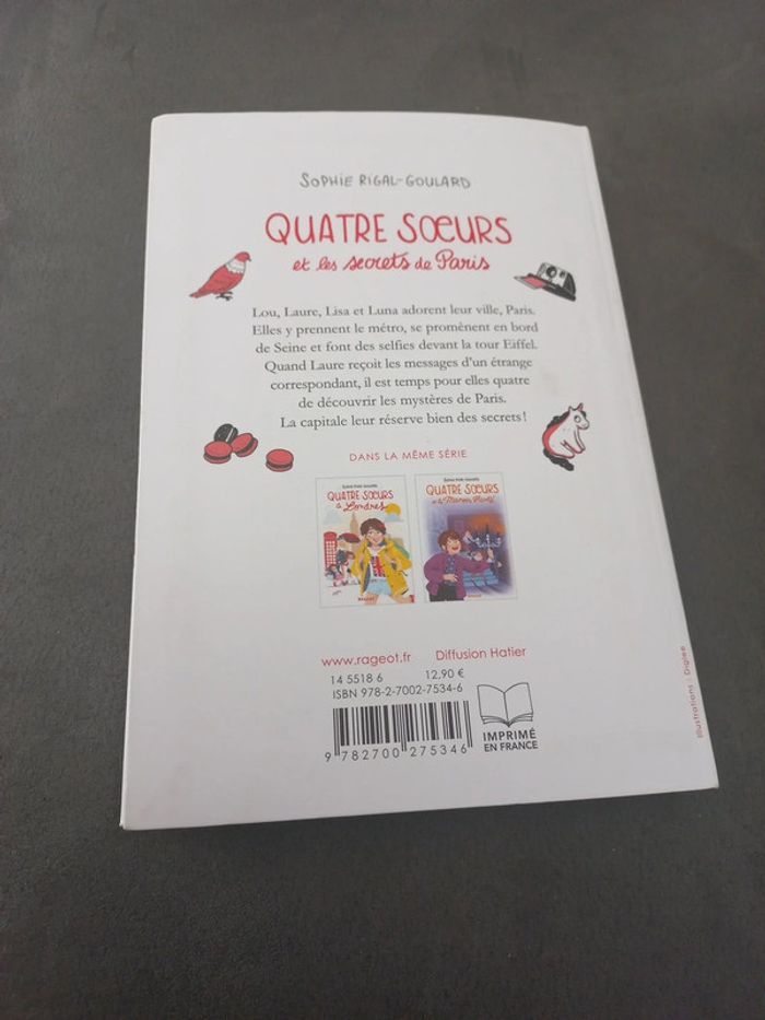 Livre roman  quatre sœurs et les secrets de paris - photo numéro 4