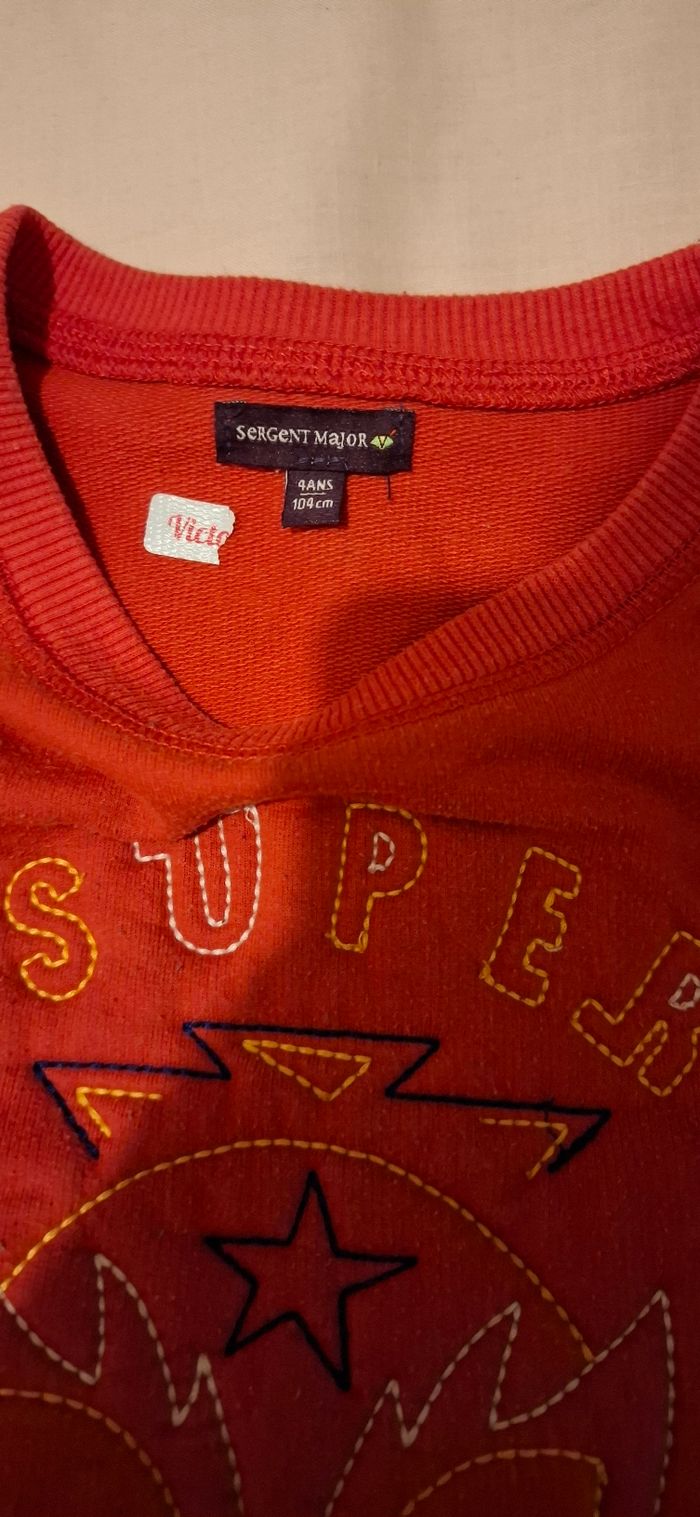 Sweat rouge super héros 4 ans Sergent Major - photo numéro 6