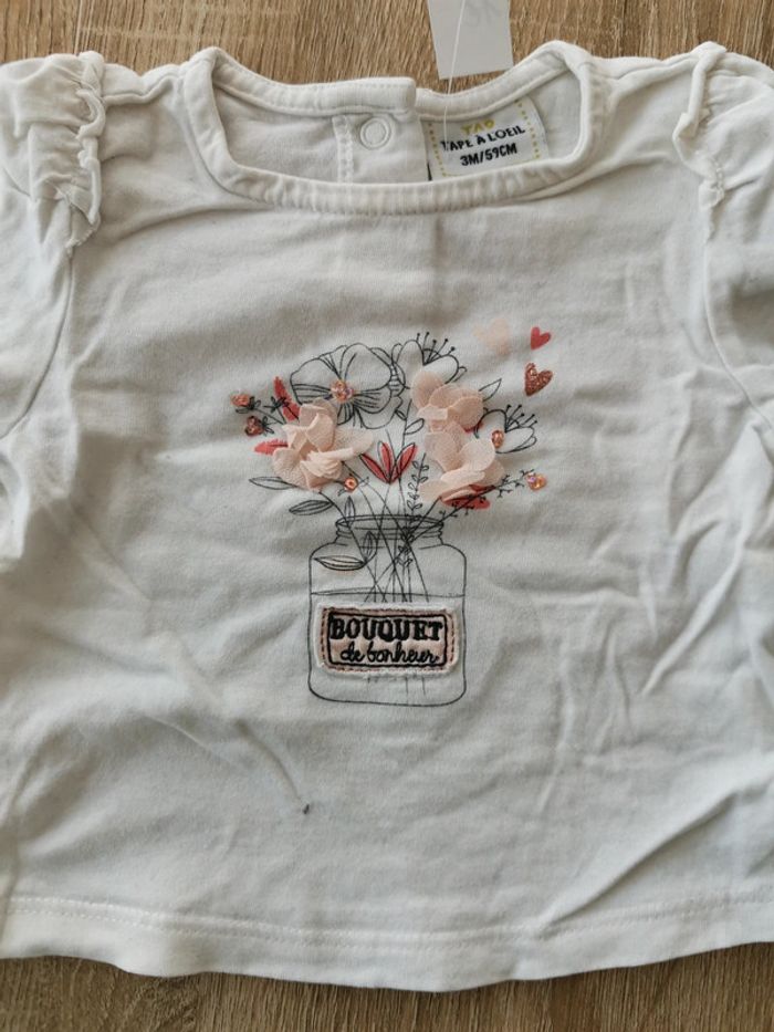 Tee shirt ML bouquet de fleurs - photo numéro 2