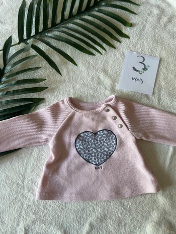 Pull rose fille  – Taille 3 mois