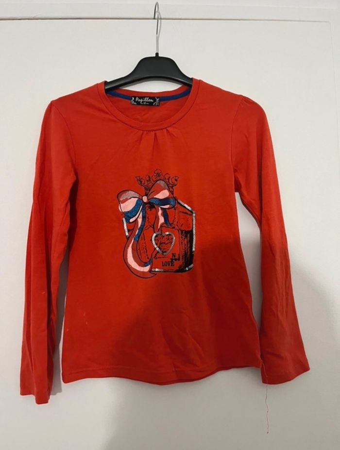 Haut manche longue orange