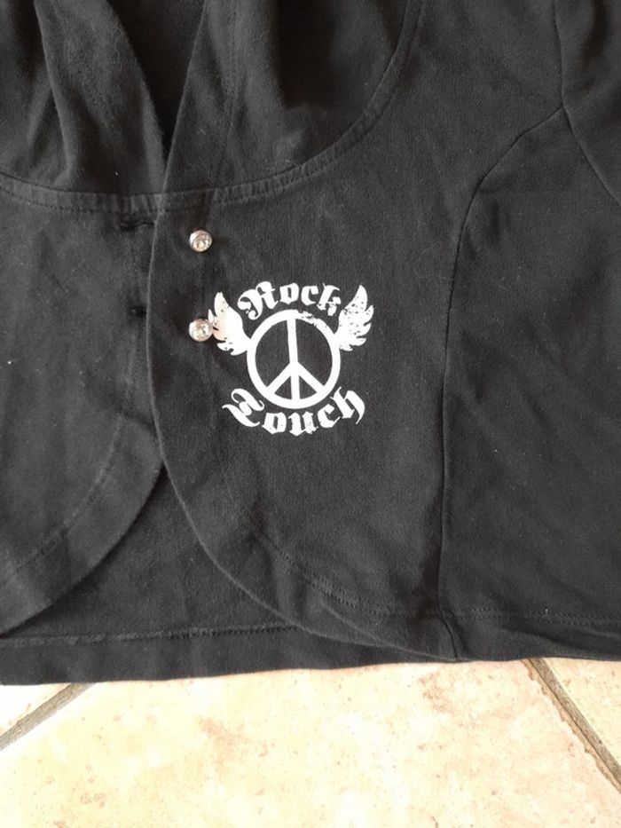 Boléro noir à capuche coton Jennyfer TL 40 - photo numéro 3