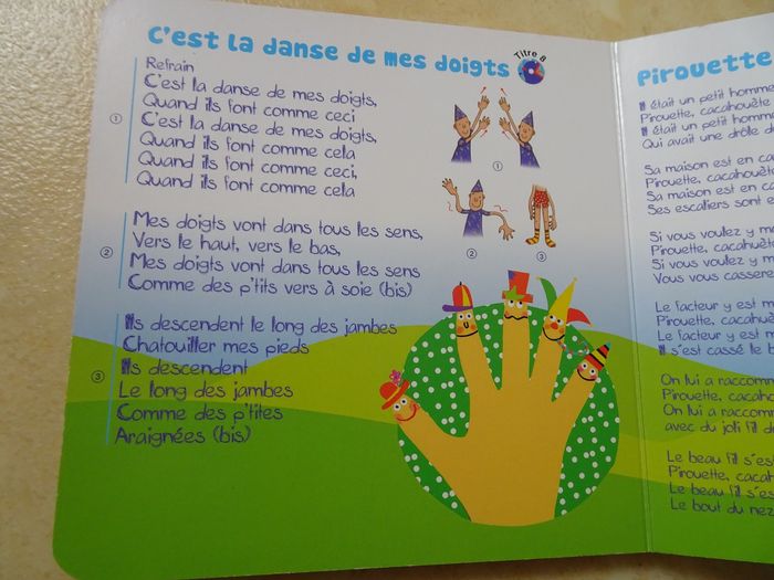CD bébé ou jeune enfant Jeux de doigts avec livre et gestuelle - photo numéro 2