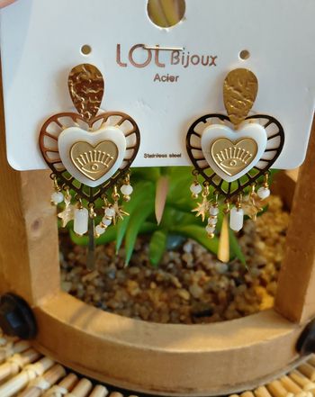 Boucles en acier inoxydable cœur/œil