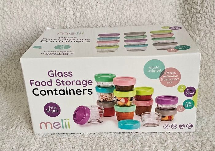 ​💎 Set de 12 Boîtes de Conservation en Verre - Melii (Neuf) - photo numéro 1