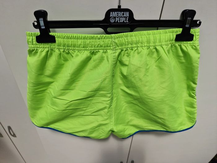 Short De Bain Vert Fluo Bleu Avec Poches - photo numéro 4