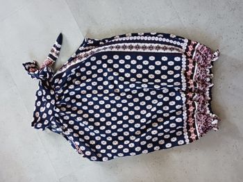 Top sans manches imprimé Taille unique fluide