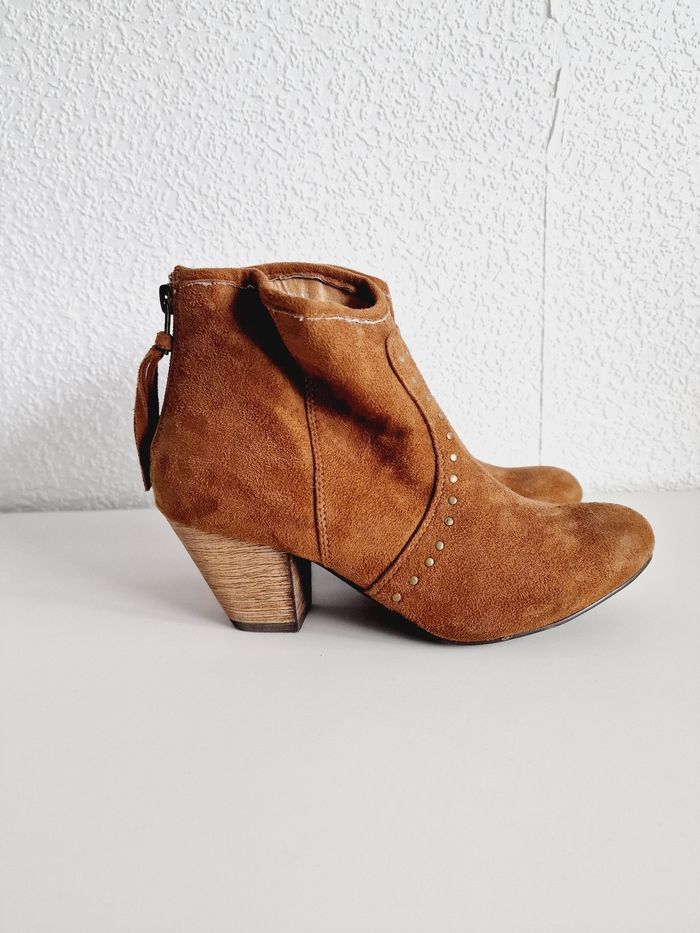 New Look - Bottines à talon - Effet suédé - 38 - Neuves !
