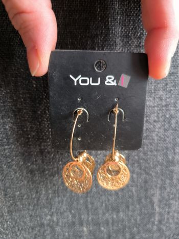 Boucles d'oreilles dorées You&I