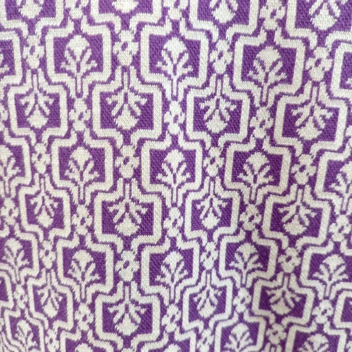 Robe polo violette vintage Motifs géométriques Col chemise CMT Atelier Taille M A815 - photo numéro 3