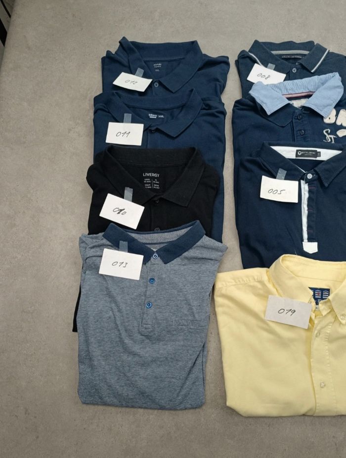 Lot de 32  Vêtements à 80€ soit 2,50€ l'unité - tee-shirt,  polos, pulls et chemise - photo numéro 3