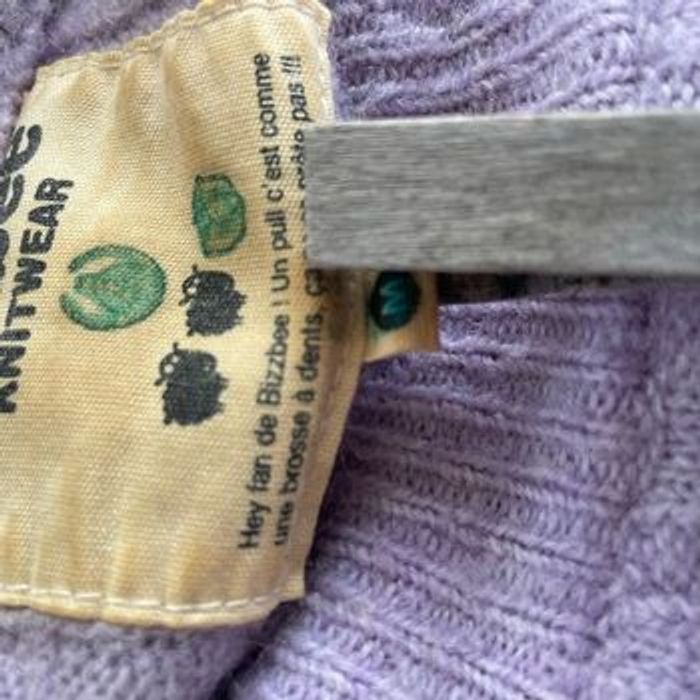 Pull Bizzbee lilas en maille côtelée Taille M Coupe loose V072 - photo numéro 9
