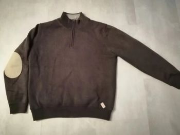 pull marron col zippé taille 50 My Golf