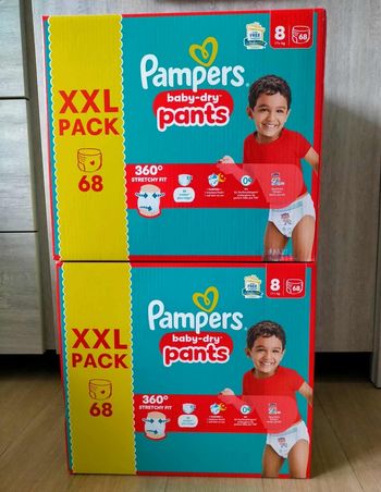 Lot couches  pampers baby dry pants taille 8
