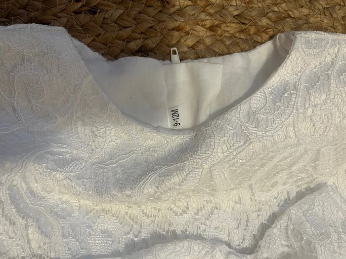 Robe cérémonie blanche dentelle - 9/12 mois - photo numéro 3