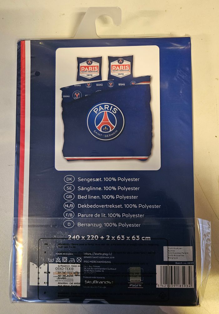 Parure de lit double (housse de couette + 2 taies d'oreiller) - PSG - photo numéro 3