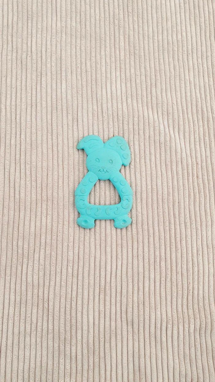 Anneau de dentition lapin bleu turquoise Dodie bébé fille ou garçon mixte