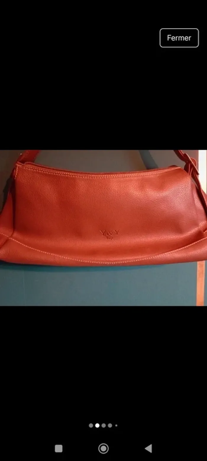 Sac style baguette en cuir - photo numéro 2