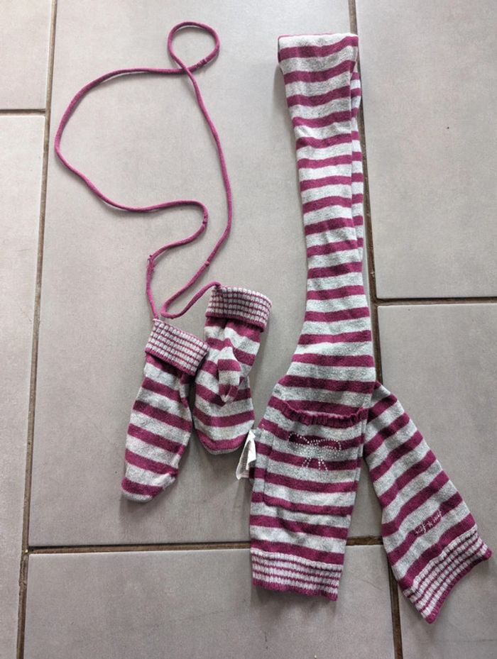 Ensemble moufle écharpe Naf Naf