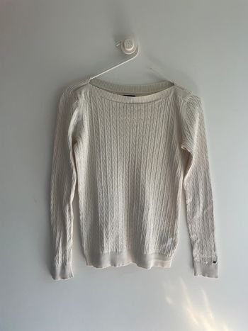 Pull torsadé blanc Tommy Hilfiger - Taille S