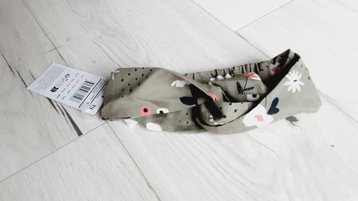 Vêtement fille bandeau kaki motifs fleurs Orchestra taille unique Neuf