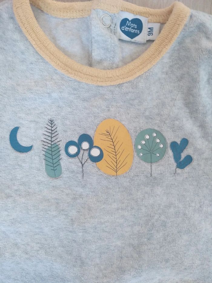 Pyjama gris velours une pièce - photo numéro 5