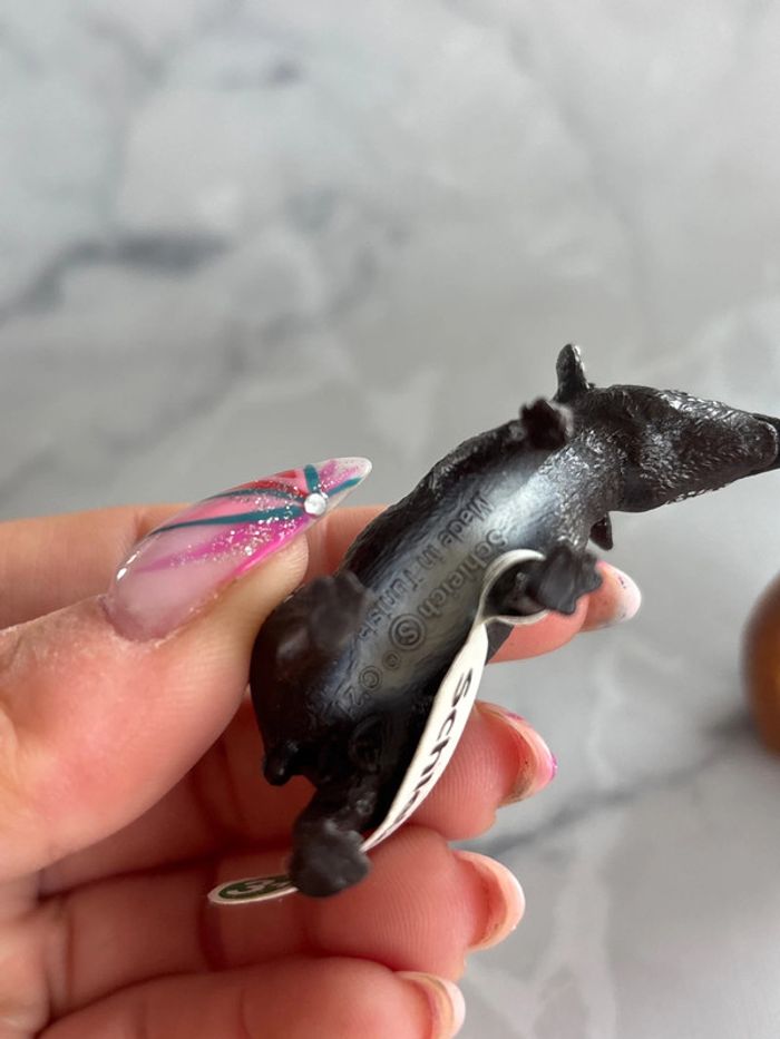 Lot de 3 animaux schleich chiot tapir et nytricebes - photo numéro 4