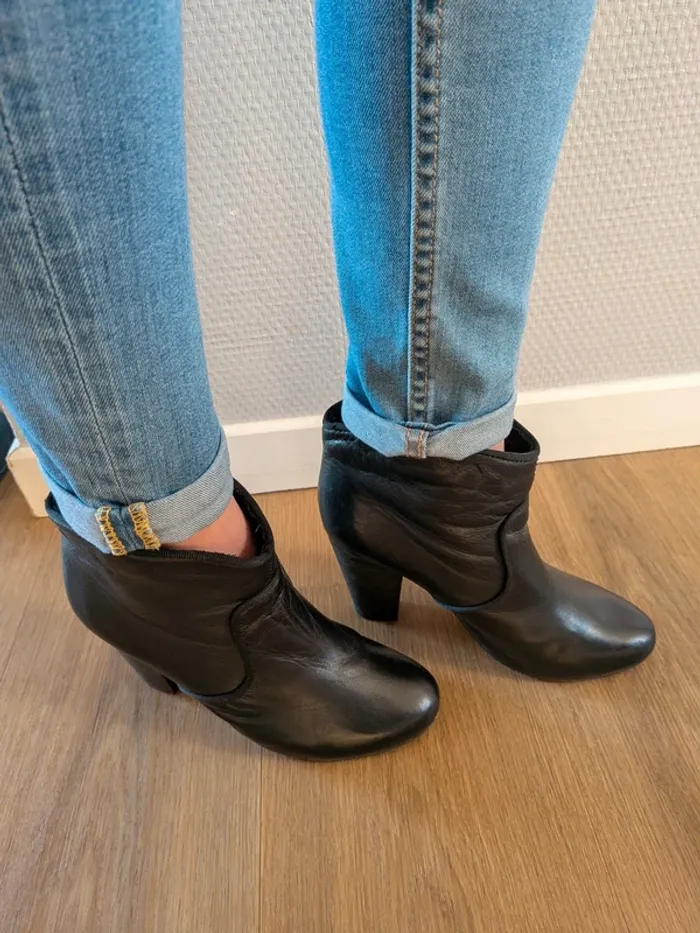 Bottines en cuir mango - photo numéro 6