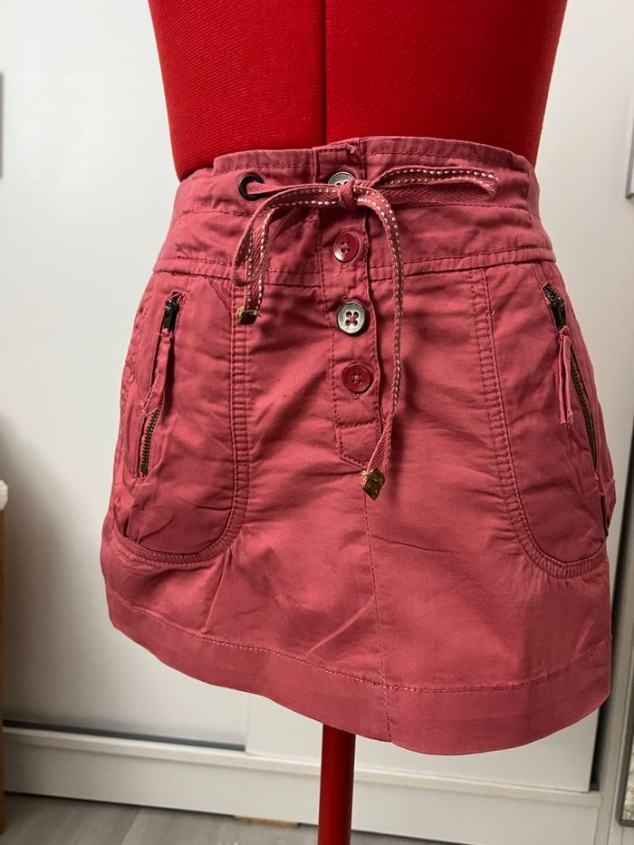 Mini jupe cargo rose Bershka