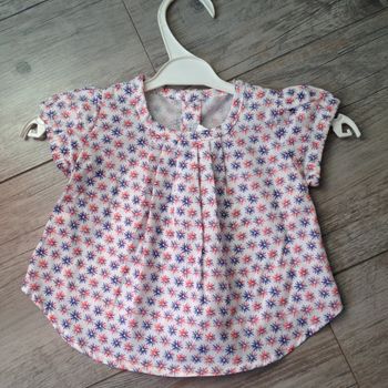 Blouse bleu blanc rouge