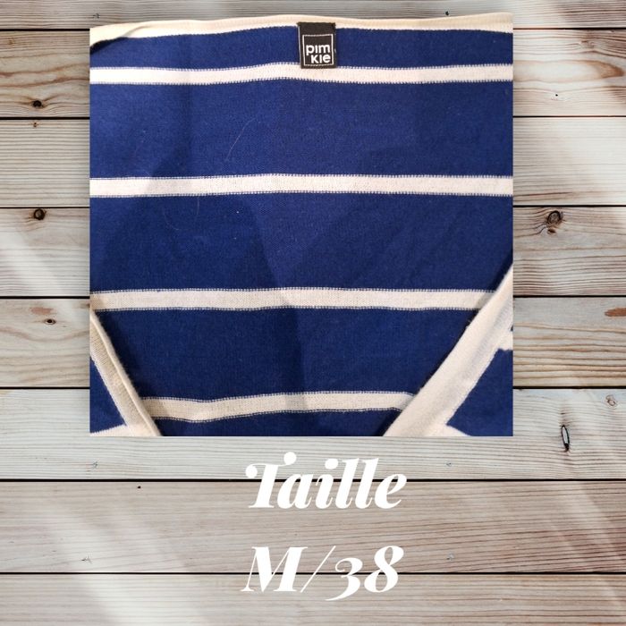 💙🩵 Gilet fin marinière – Pimkie – Taille M 🩵💙 - photo numéro 3