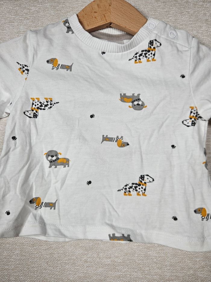 T-shirt manche longue motif chien tex 3 mois - photo numéro 3