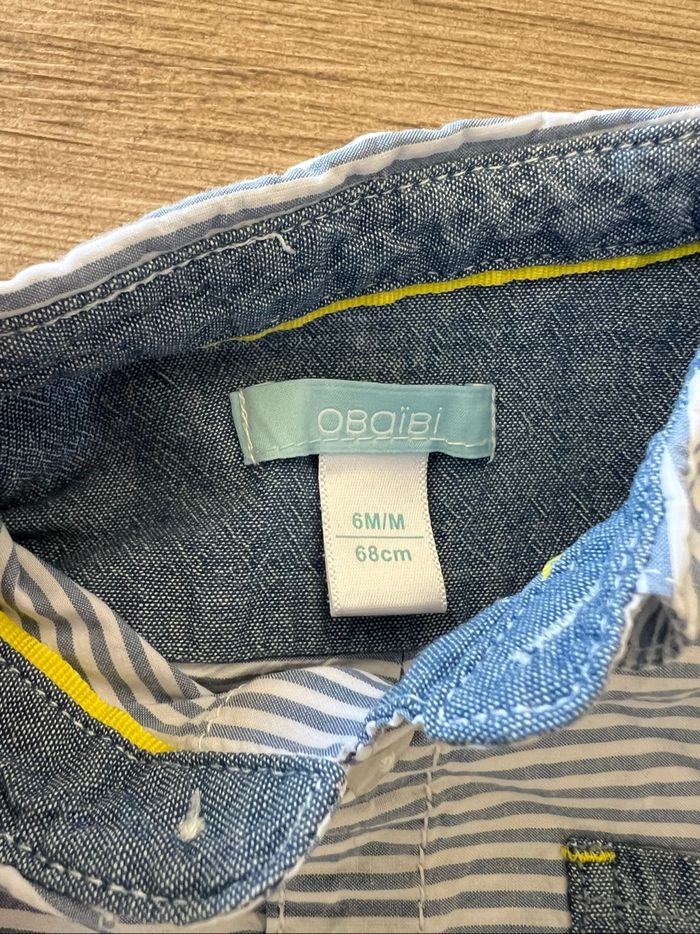 Chemise manches longues Obaïbi 6 mois - photo numéro 3