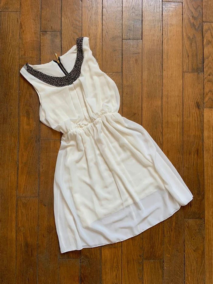 Robe de cérémonie blanc crème taille s 36 - photo numéro 3
