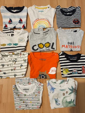 Lot t-shirts 12 mois