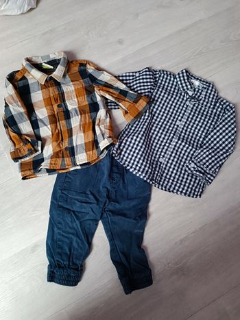 Ensemble pantalon et 2 chemises