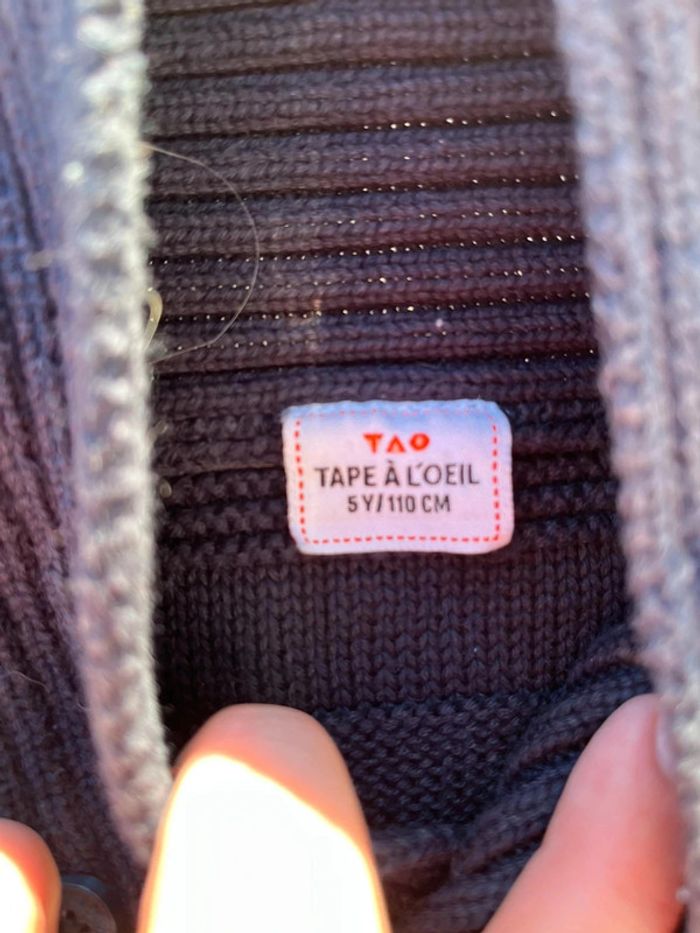 Pull 5 ans tape à l’œil bleu marine - photo numéro 5