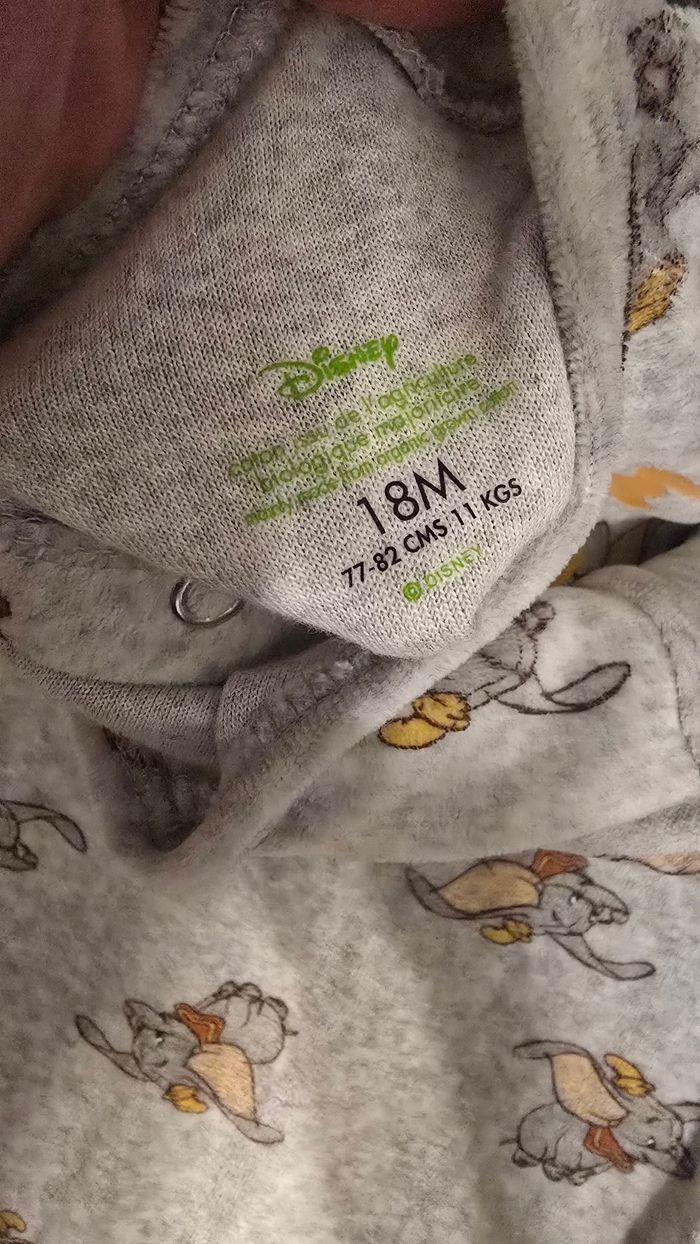 Neuf (non porté) 🏷🤩😍💙superbe  pyjama DUMBO 18 mois garçon 💙😍🤩 - photo numéro 5