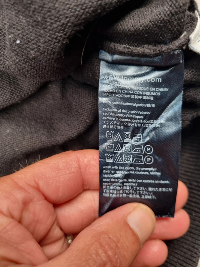 Pull col V Tommy Hilfiger noir Taille S - photo numéro 7