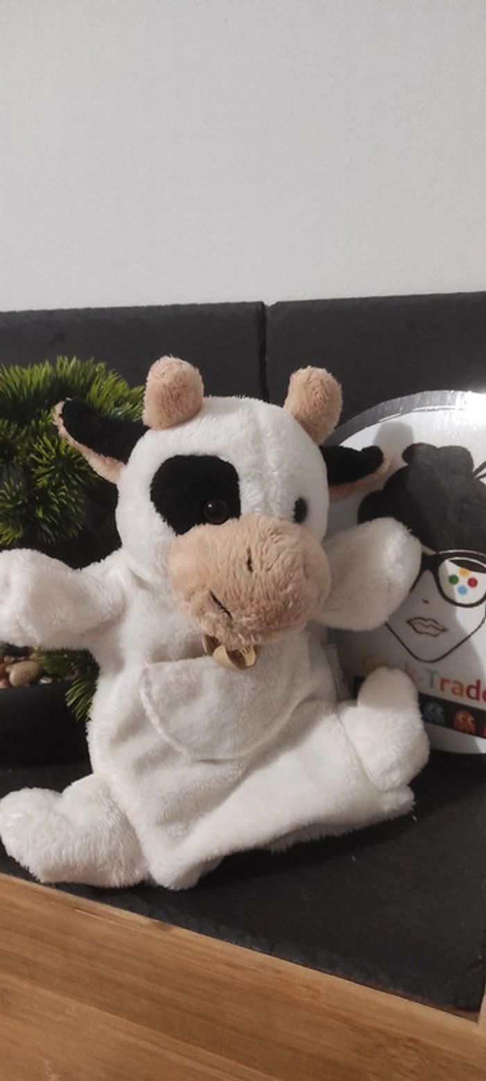 marionnette mario vache histoire d'ours blanc noir poche ho1224
