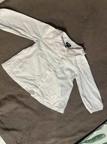 Chemise blanche col Claudine 18 mois Kiabi