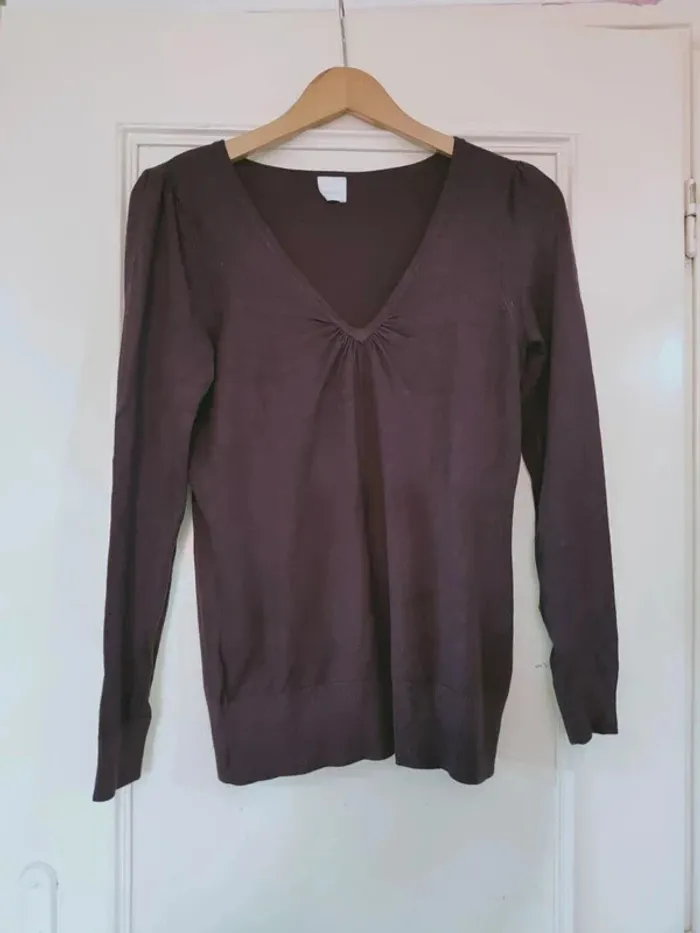 pull fin col v - photo numéro 4