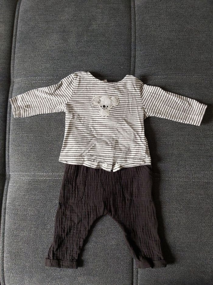 ensemble tee-shirt manche longue et pantalon